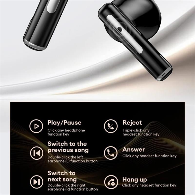 Lenovo EA160 Ασύρματα Ακουστικά Bluetooth 5.4 Hi-Fi Καθηλωτικός Ήχος 24 Ώρες Αναπαραγωγή Κλήση HD Φωνής TWS Ακουστικά Μείωση Θορύβου Χαμηλή Καθυστέρηση Ακουστικά Gaming