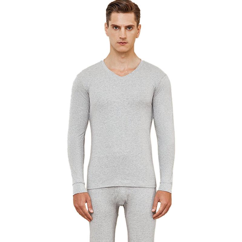 Men s 100% Cotton V-neck Thermal Underwear Set M