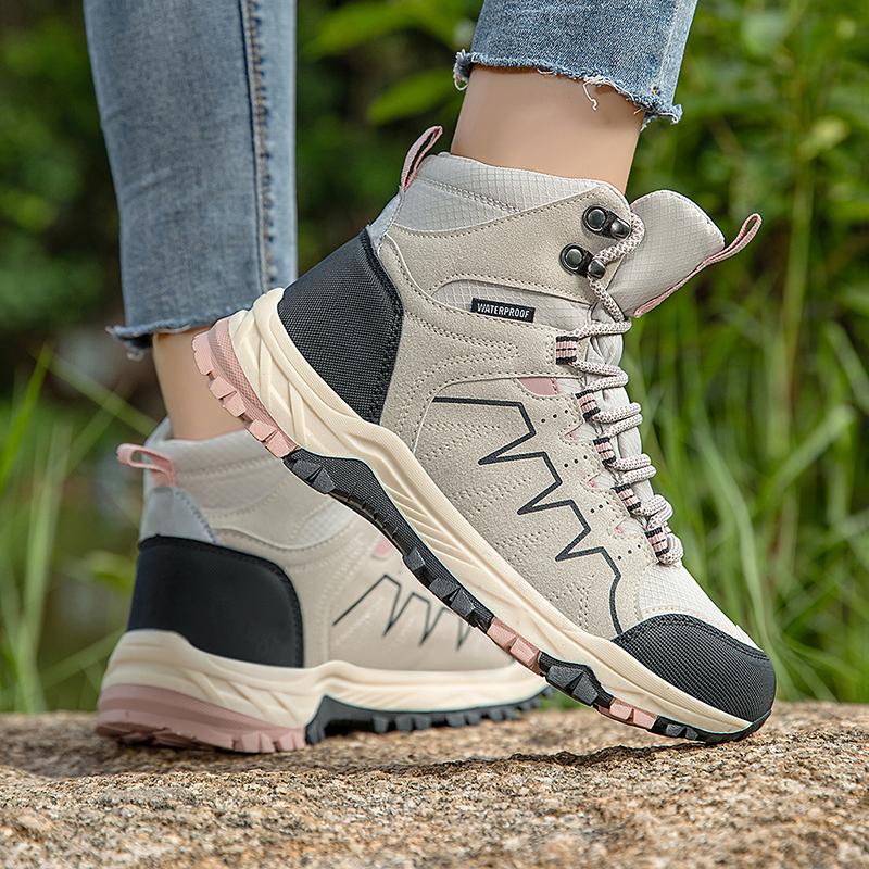 Autumn Winter Outdoor Sports Shoes for Men Women Quality High-top Men's Hiking Sneakers Big Size 46 N-slip Trekking Shoes Men