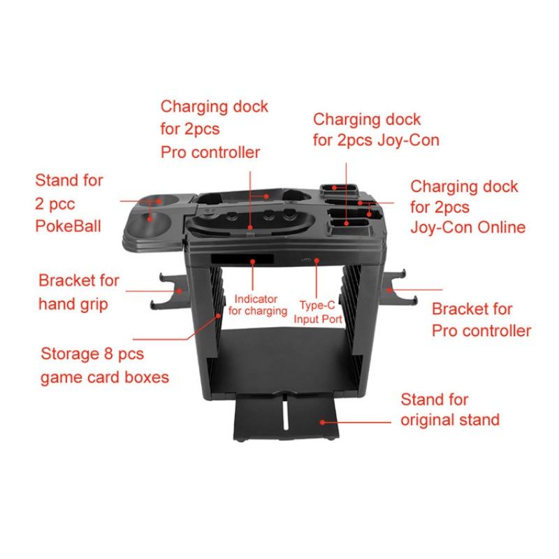 Switch Joy Con Handle Seat Charging Disc Card Box Storage Rack Handle Sprite Ball Charging Base NS Disc Rack