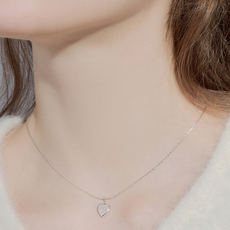 

ENGBROX soap heart necklace silver