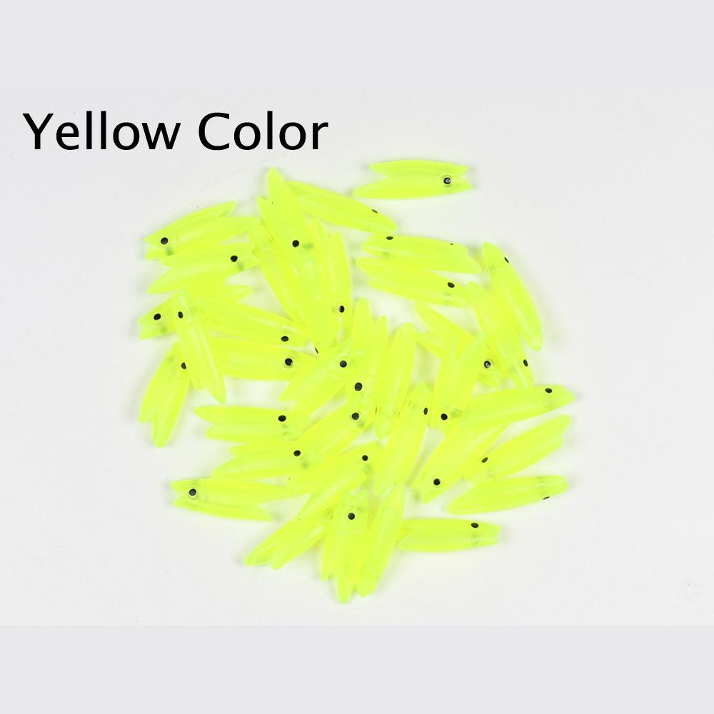 2cm 0.3g Pink / White / Yellow / Luminous Silicone Soft Fish Head DIY Sabiki Rig Material Lure Soft Bait for Makerel White Fish