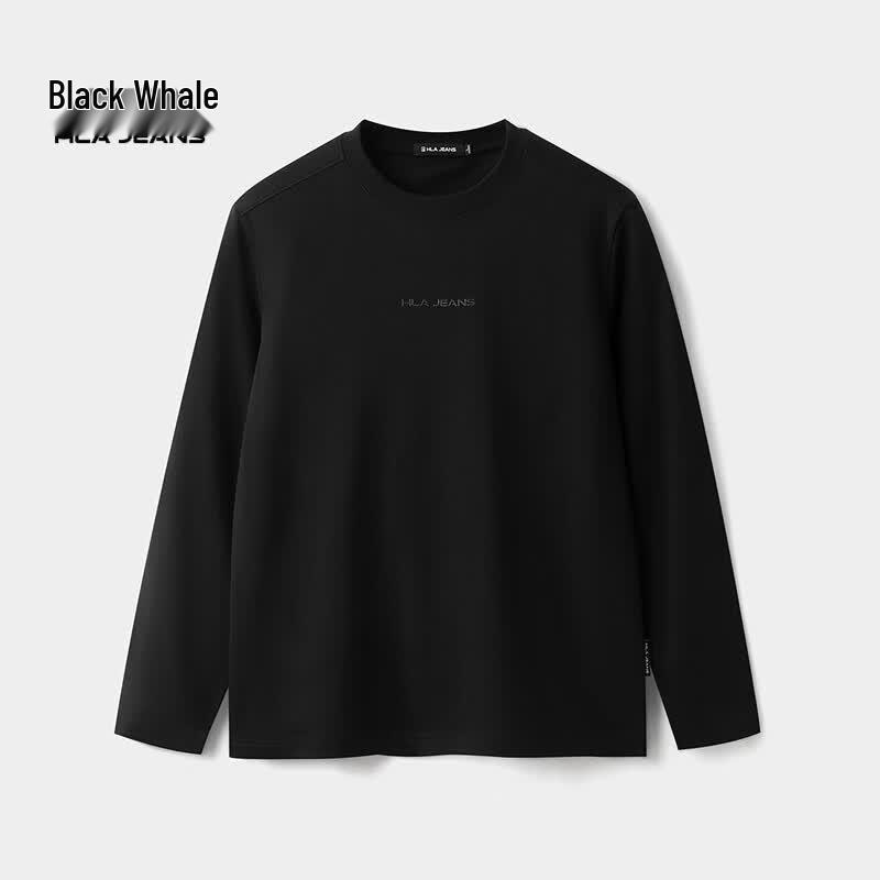 HLA Black Whale Men s Long Sleeve T-Shirt XL