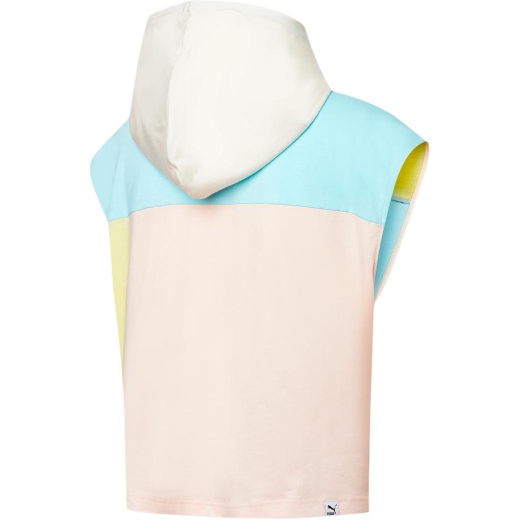 Puma Florida Summer Color Block Casual Drawstring Hooded Vest Women Vests Light-Pink 534006-27