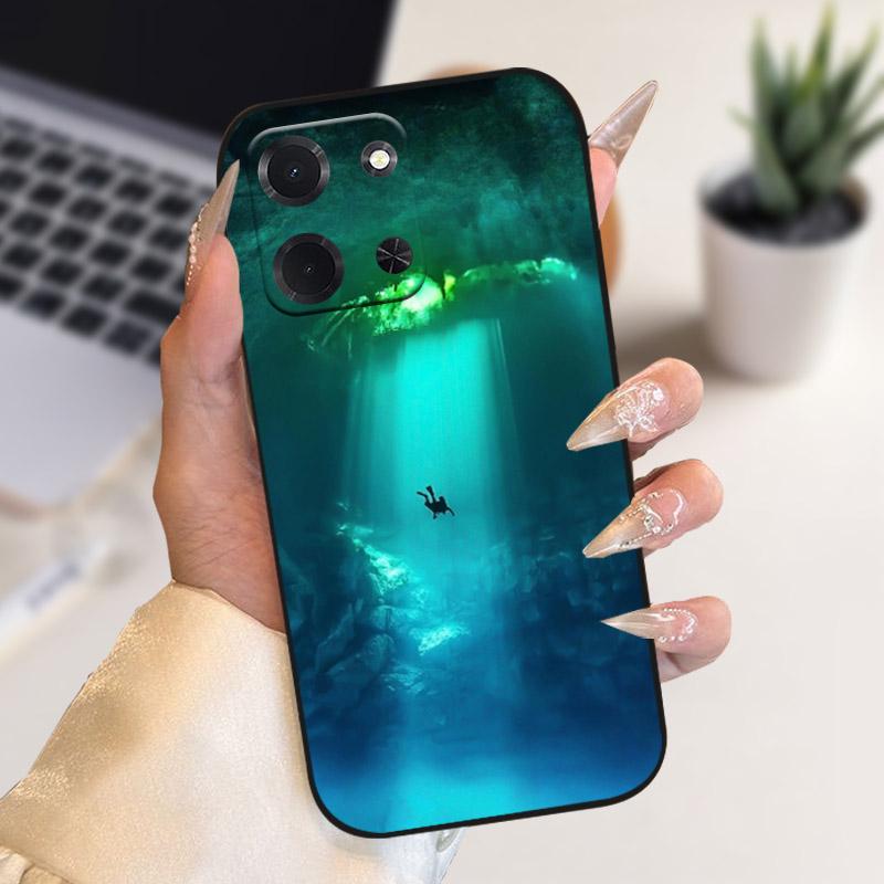 For Xiaomi Poco C85 5G Phone Case Luxury Lion Wolf Flower Printed Casing Soft Silicone TPU Back Cover For POCO C85 POCOC85 173mm