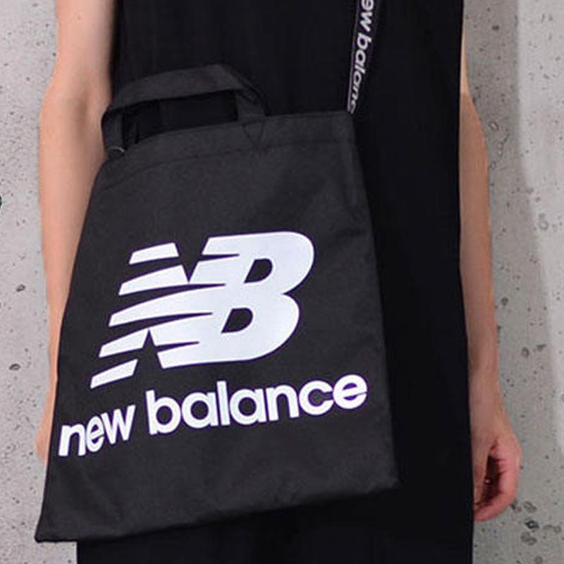 New Balance Fabric Tote Bag Shopping Bag Portable Crossbody Bag Shoulder Bag Unisex Black New Balance JABL8704
