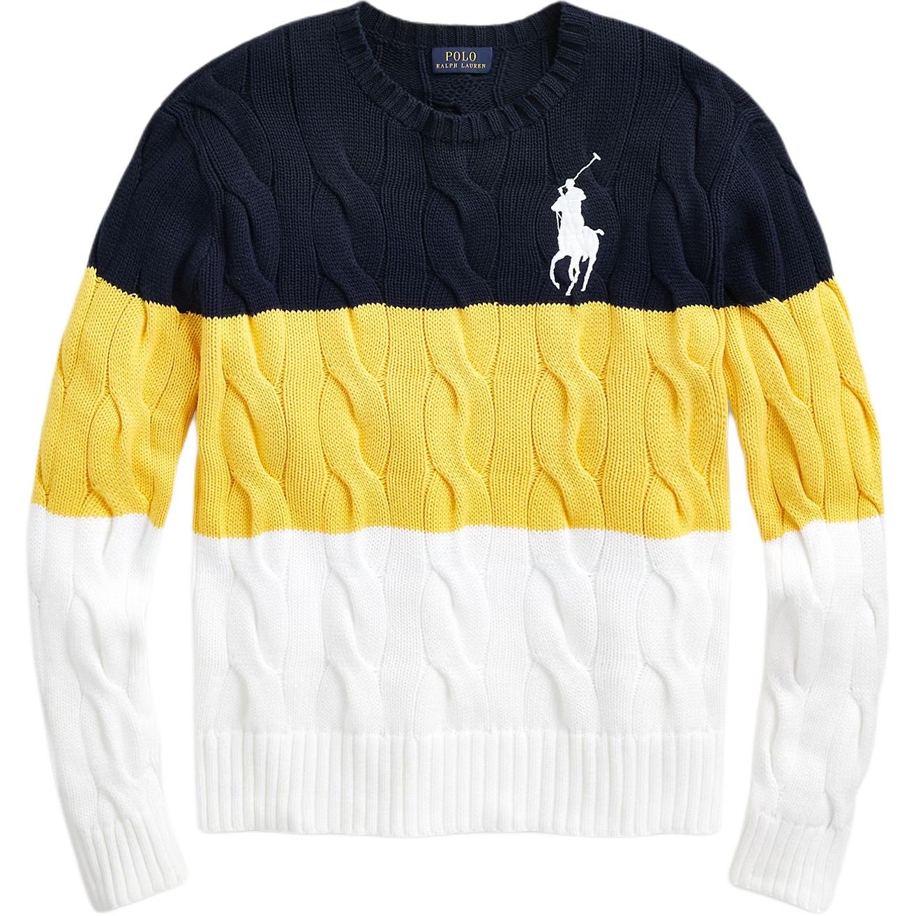 

Polo Ralph Lauren Женский свитер из хлопка кабельной вязки с вышивкой логотипа Big Pony, с длинным рукавом WMPOSWEN6820236-410 L