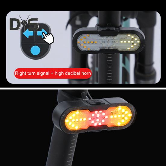 Fahrradrücklicht, wasserdicht, mit Fernbedienung, Blinkerlicht, Typ C, wiederaufladbar, für MTB, Rennrad, Mountainbike, Rücklicht, Nachtfahrten, Fahrradsicherheitswarnlampe