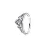Pandora Fashionable Seven Vaulted Hollow Crown 925 Silver Ring Women's Silver Silver ring 13