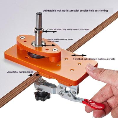 Woodworking Hinge Hole Open Locator Hinge Jig Hole Puncher Drilling Positioning Guide Locator For Door,Cabinet,Wardrobe,Cupboard