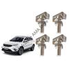 X7JF Durable Stainless Steel Battery Cable Terminal Connectors Top Post Positive Negative Car T-Bolt Replacement 19116852