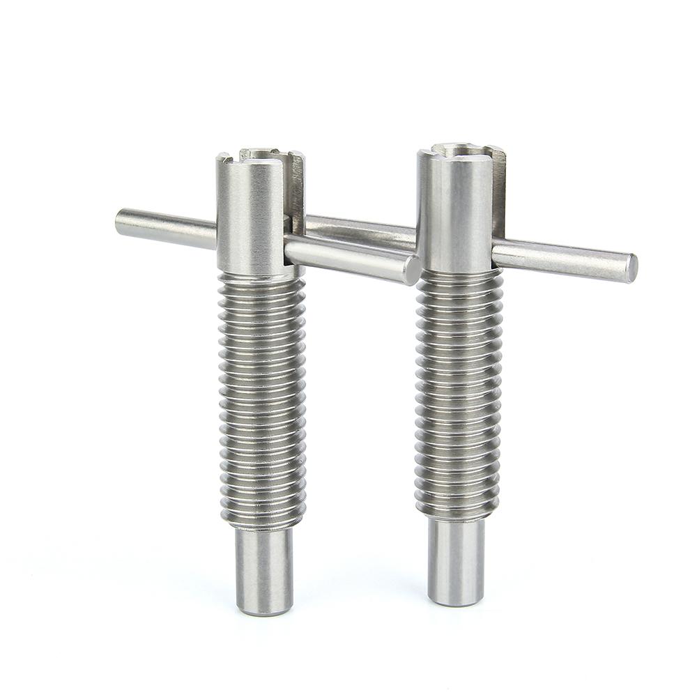 T-Handle Retractable Stainless Steel Self-Locking Spring Pins Indexing Plungers M6/M8/M10/M12/M16 Coarse Thread