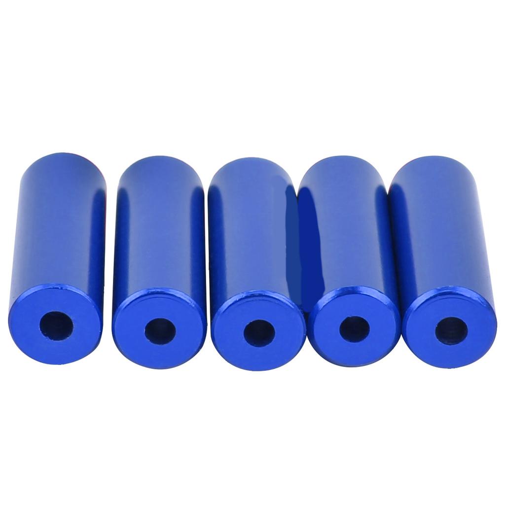 DUUTI 5pcs 4mm Bicycle Cable End Caps Aluminum Alloy Brake Shifter Cable Tips Crimps FerrulesBlue