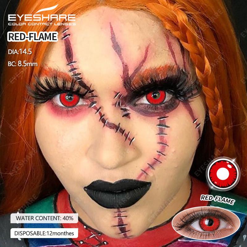 Eyeshare 1 paar Rote Serie Cosplay Kontaktlinsen für Augen Anime Rollenspiele Linse Bunte Mehrfarbige Augenpupille