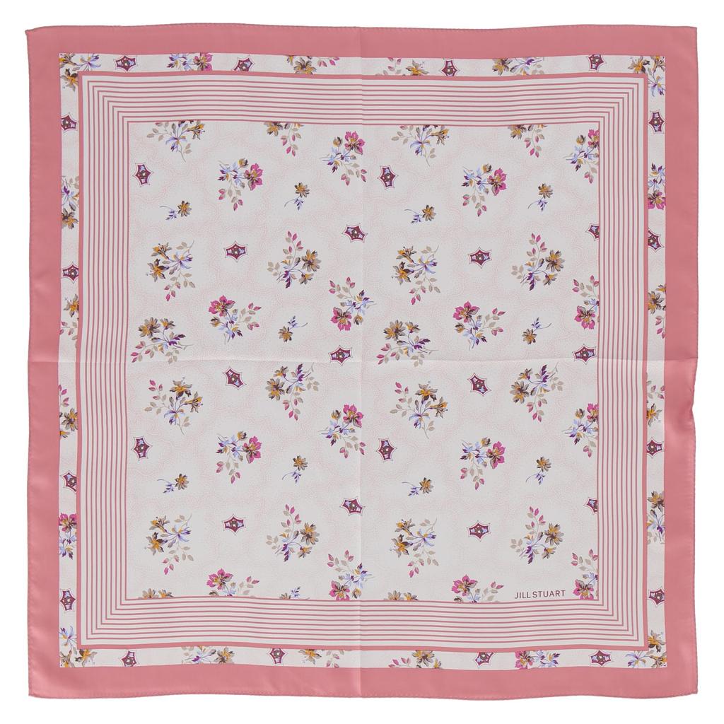 JILL STUART Silk Print Petite Scarf 60109002, Women's, Small Floral Print, 60109002D, Pink [D], Approx. 58cm W x 58cm H