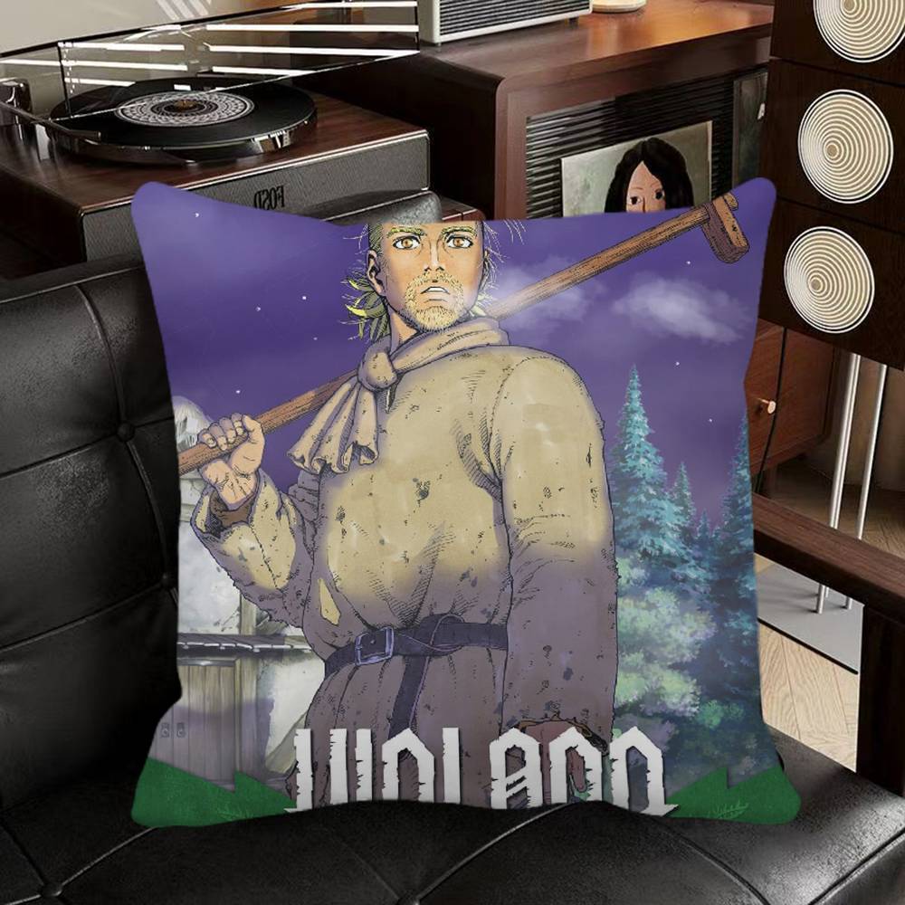Vinland Saga Anime Pillow Case Square Pillow Bedroom Sofa Leisure Comfort Cushion Car Home Decoration