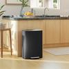 Trash Can Kitchen 50 Liter Pedal Bin with Stay-Open Function, Soft-Close Lid, Pedal, Black