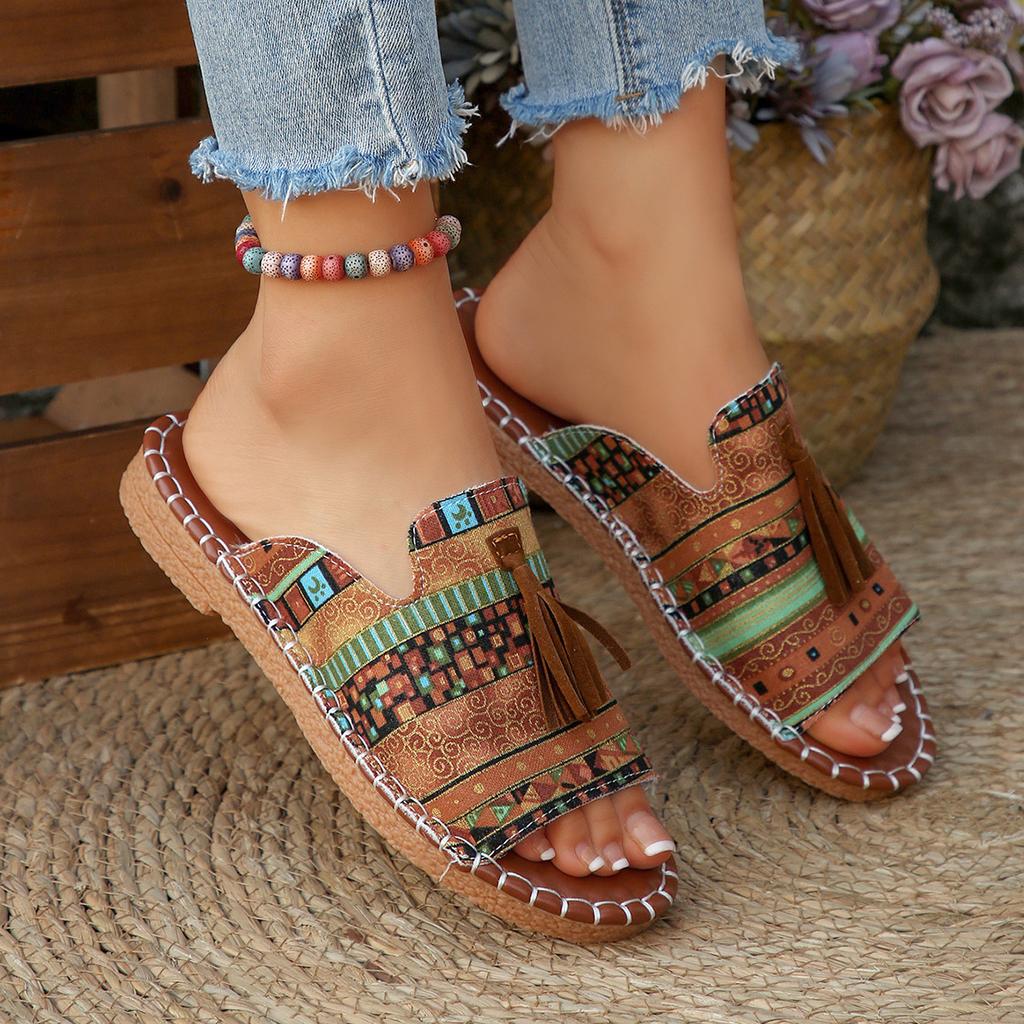 Dámské ležérní plážové luxusní sandály 2025 léto nová móda venkovní ploché sandály sandály s otevřenou špičkou dámské boty pro ženy