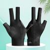 Open Finger Billiard Gloves Antiskid Polyester Snooker Billiards Gloves Adjustable Sticker Smooth Soft Reusable Amateur Training
