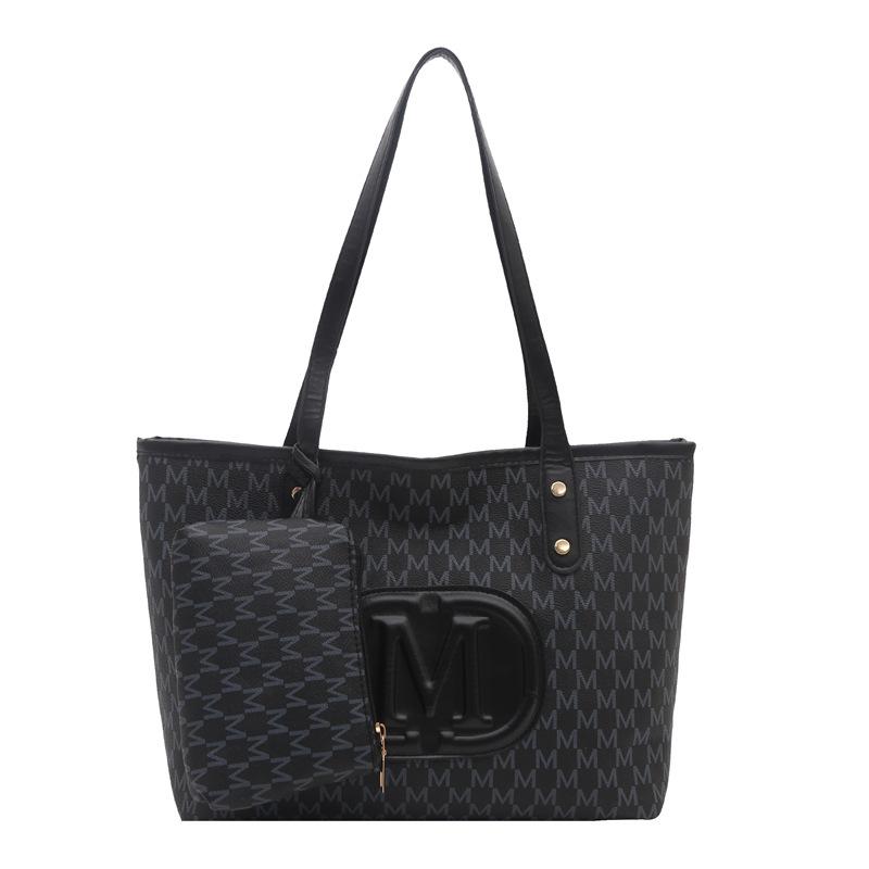 

Slack bag commuter women s spring new popular fashion shoulder bag large capacity hand bag чёрный