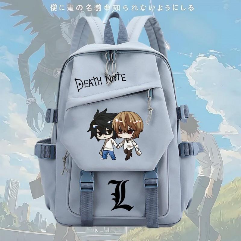 Anime Notebook L Light Yagami Cosplay School Backpack Teens Unisex Large Capacity Nylon Daily Use