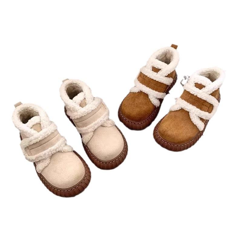 Thick-soled Fashionable Versatile Casual Snow Boots Women's Winter Velvet Thickened Velcro Mao Mao Cotton Shoes