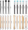 24-Piece Polymer Clay Tool Set: Includes Spherical, Round Sticks, Wooden Carving, and Flower Knives for Model Pottery Crafting.
