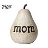 Desktop Ornament Set Love/You/Mom Pear Sculpture, Decorative Resin Figurine, Vintage Style Warm Home Interior Decor Mother Birthday for Table Shelf