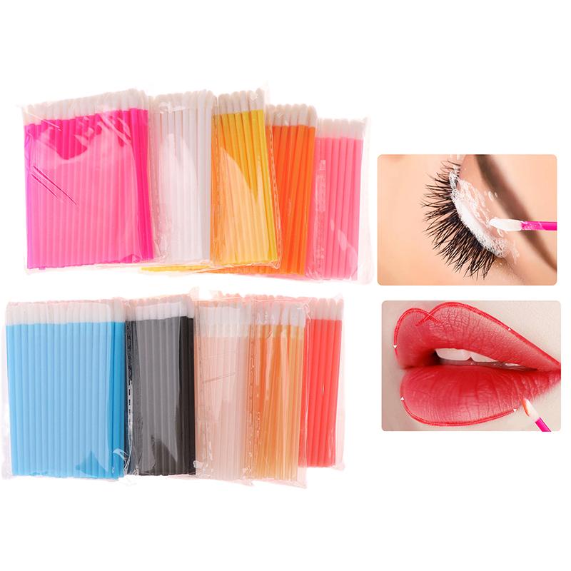 50Pcs Disposable Makeup Brush Kit Mascara Wand Spoolies Lipstick Lip Gloss Applicator For Eyebrow Eyelash Extension