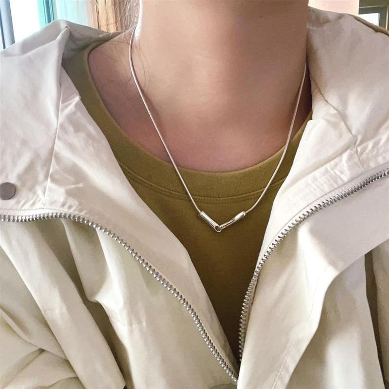 

New 925 Sterling Silver Necklace 18inch Simple Hook Choker Snake Bones Accessories Men s & Women s Fine Jewelry Party Gift