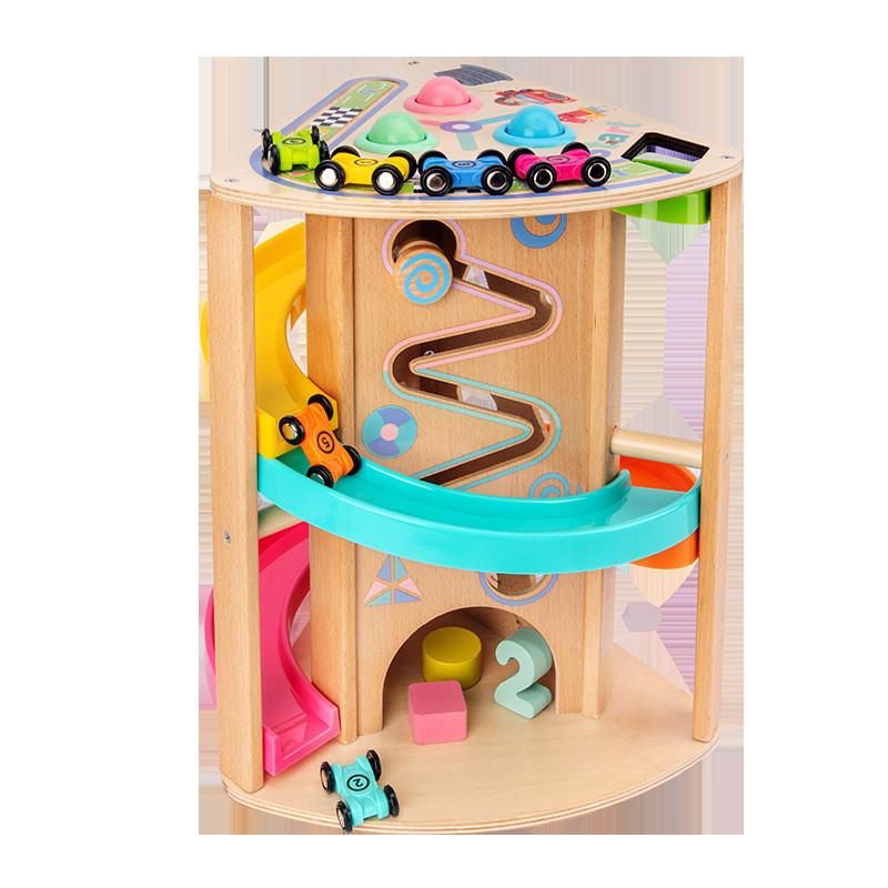 Wooden Multifunction Rotating Slide Car Toy For Baby Educational Play And Diy Fun