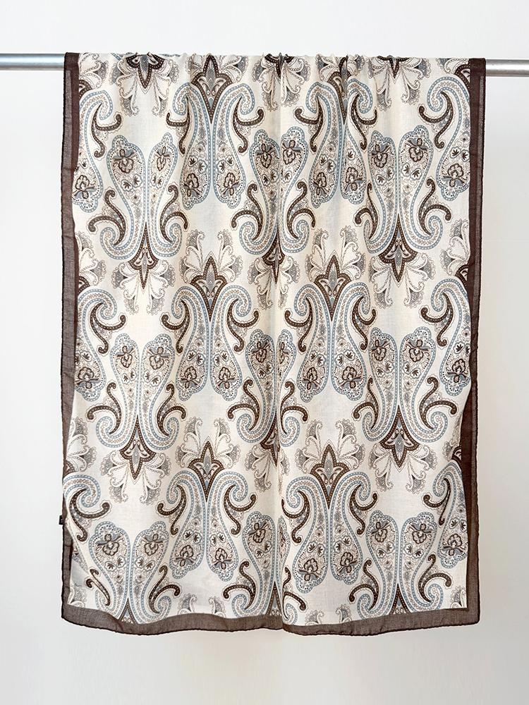 Elegant Women Retro Silk Scarf Floral Print Wrap Shawl Lady Bandanas Hijab Boho Long Scarve Pareo Headscarf Fashion Korean New