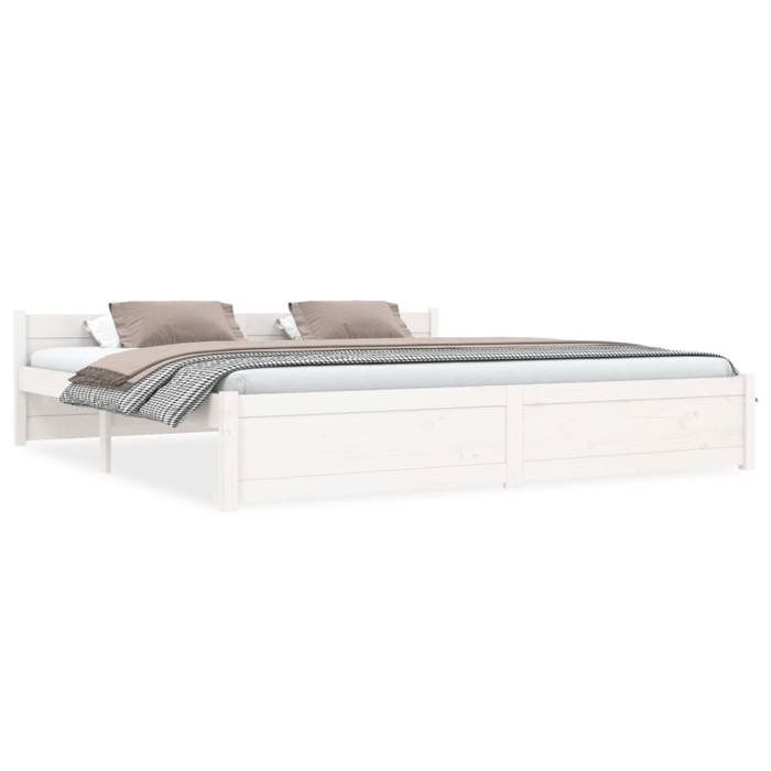 VidaXL Bed Frames White Solid Wood 180x200 Cm Super King 815060