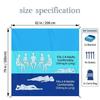 Oversized Beach Blanket Sand Free Water Resistant Ripstop Polyester Picnic Mat with 4 Stakes for 2-8 Adults Large Outdoor Rug