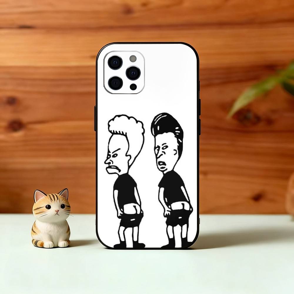 

Beavis & B-Head Phone Case For iPhone 17, 16,15,14,13,12,11 Plus,Pro Max, Others Soft Black Cover iPhone17PRO