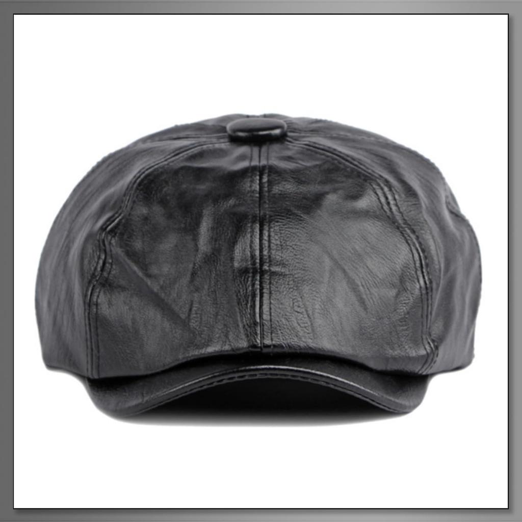 Buzz Selection CAP557 Schlichte Leder-Schiebermütze für Herren und Alle Outdoor-Bekleidung (Kaffee), Frauen, Jahreszeiten,