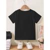 Girls Crew Neck Short Sleeve T-Shirt with Cartoon Tomato Surfing Print