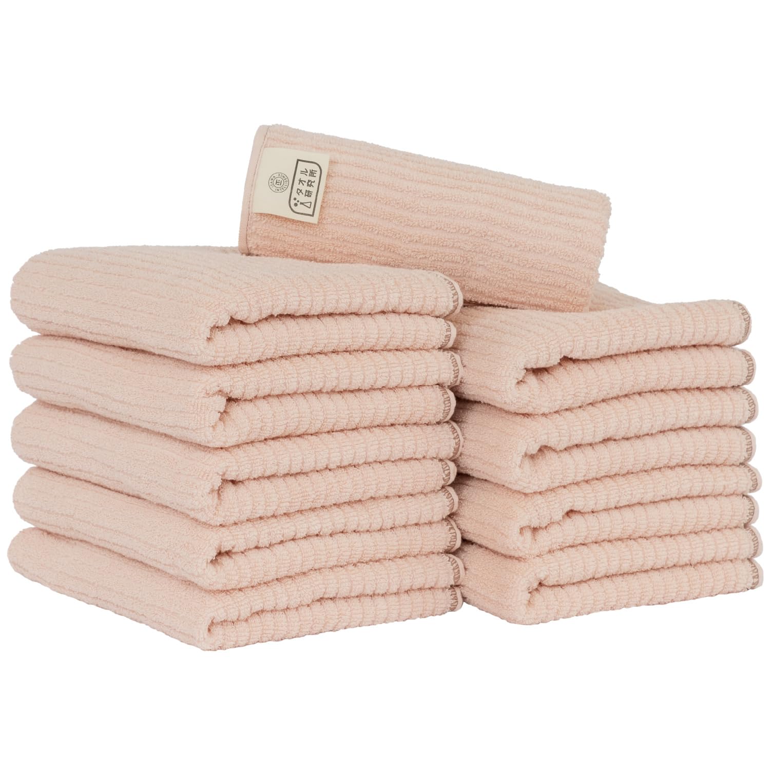 

Towel Laboratory Face Hand Ribbed Fast JapanTechnology [Smooth Touch] #032 Towels, Pink, 10-Piece Set, Kitchen, Thin, Towels, Smooth, Weave,