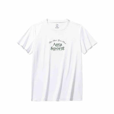 Comfortable Breathable Versatile Letter Round Neck Short Sleeve T-Shirt Women Tops Snow-White 162528103-1