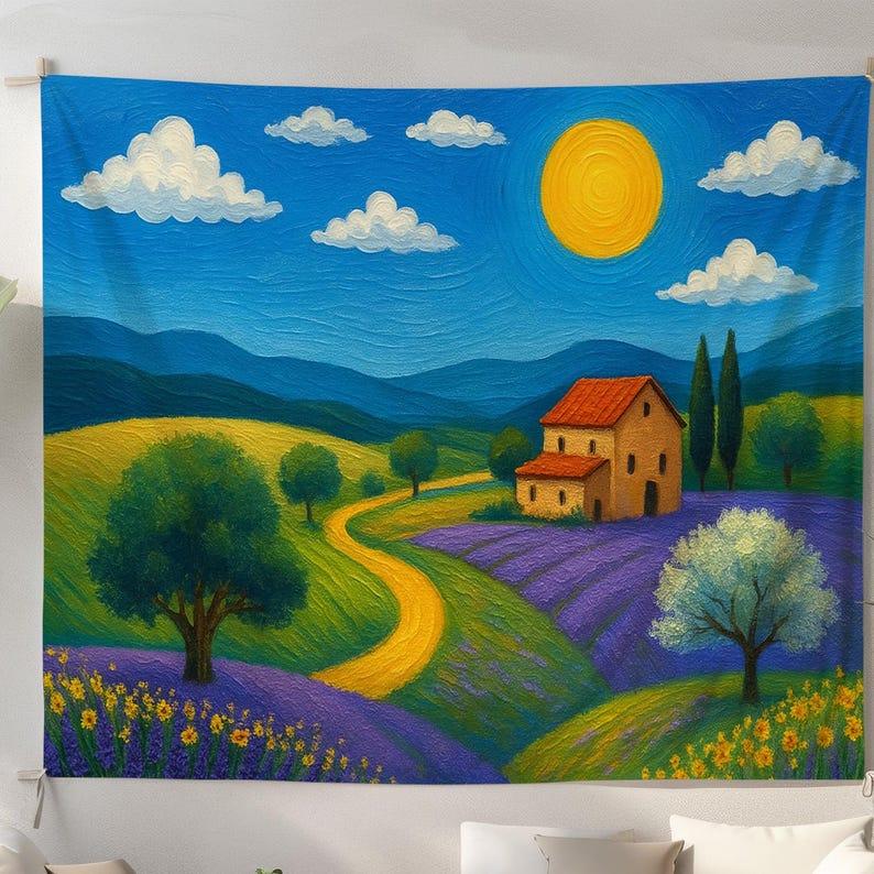 Rural scenery tapestry 75x100 чёрный