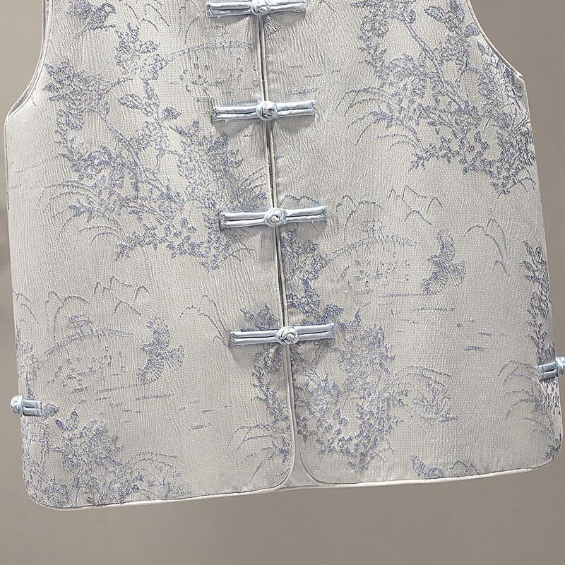 Sybelle Damen Weste im neuen chinesischen Stil mit Blumenmuster