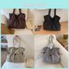 Nylon Casual Shoulder Bag With Wrinkled Design And Large Capacity For Travel And Daily Use