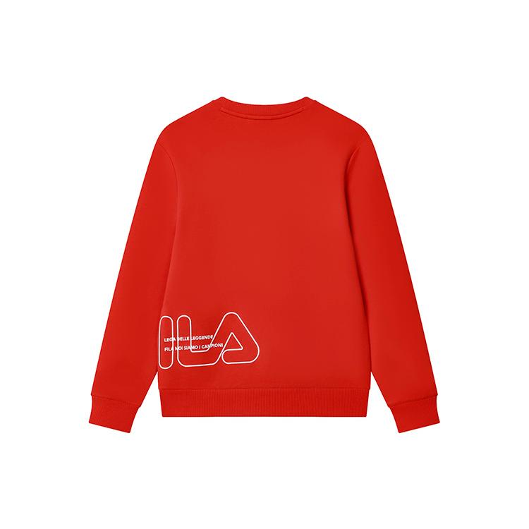 New FILA Sweatshirts Men's Dark Rhythm Red F11M319202F-RD