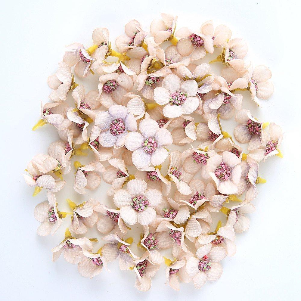 50/100 Stück Mini Gänseblümchen Künstliche Blumenköpfe Seide DIY Bilderrahmen Foto Requisiten Heimdeko Muttertag Hochzeit Dekoration