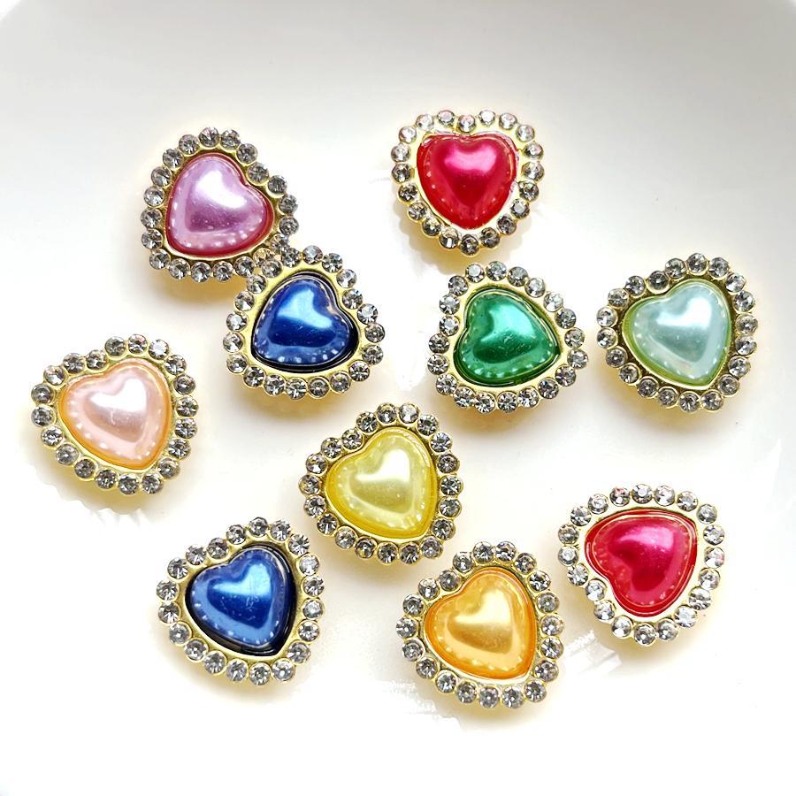 10 STK tilfeldig blandet farget kjærlighetssying rhinestone kjoler dekorert utklippsbok DIY smykker dekorativt tilbehør