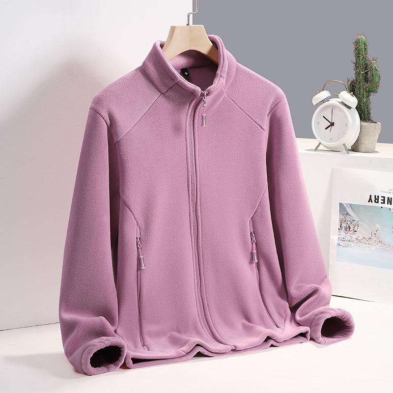 Outdoor Sports Thick Fleece Cardigan Jacket Women's Autumn and Winter Warm Jacket with Fleece Inner Lining Fleece Jacket