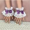 Multicolor Sweet Hand Sleeves Bowknot Lace Trim Cuffs Maid Cosplay Accessories For Women Party