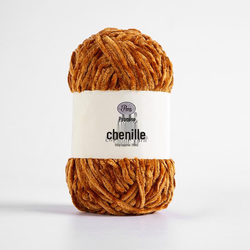 Chenille Golden Velvet Yarn for DIY Scarf, Teddy Bear, Snowdrop Crochet, Slippers