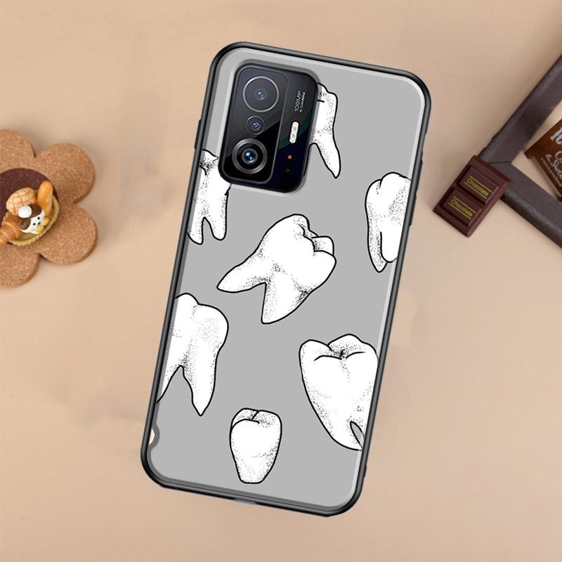 Dentist Tooth Pattern Case For Xiaomi 13 14 Ultra 11T 12T 13T 14T Pro POCO X7 Pro X3 X5 X6 F3 F5 F6 M6 Pro Cover