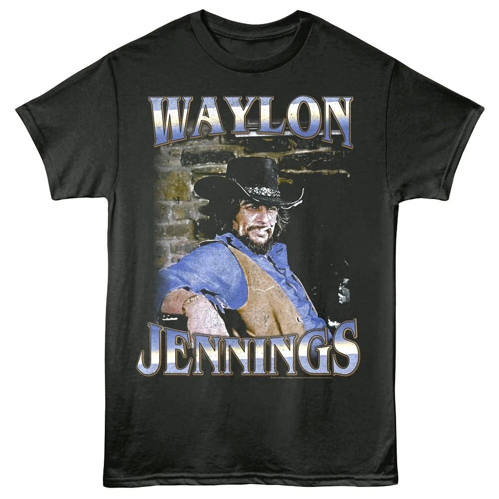 Waylon Jennings Smoking Men s T Shirt XL